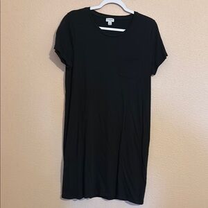 J. Crew Black Mini T-Shirt Dress Short Sleeves Crew Neck Size M LIKE NEW